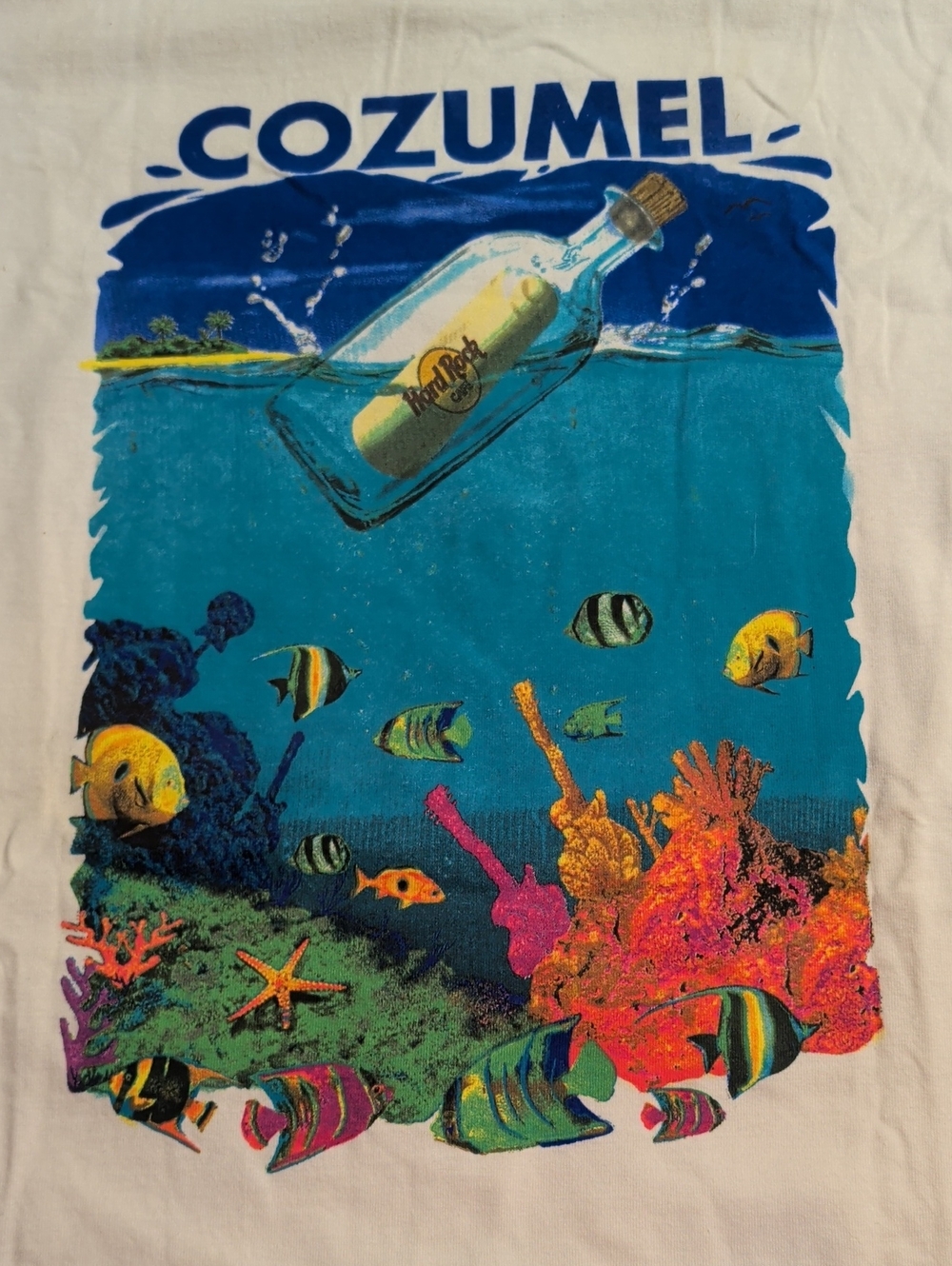 Hard Rock Cafe Cozumel Blue Tropical T-shirt